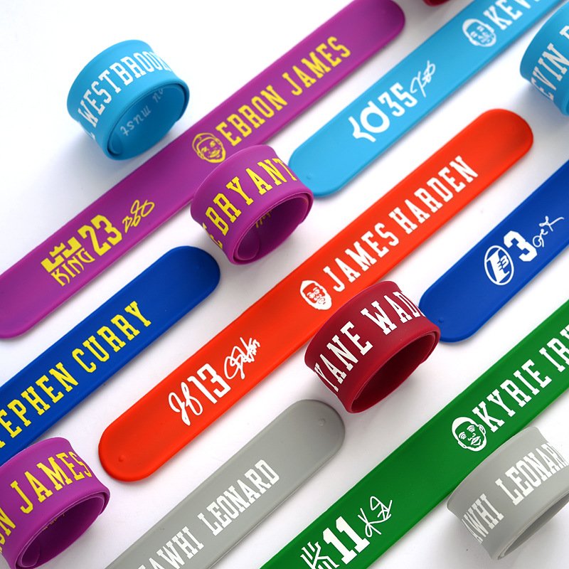 Silicone Bracelet clap Ring Owen Leonard James PVC Bracelet Promotional Gift Silicone Supplies Customizable Logo